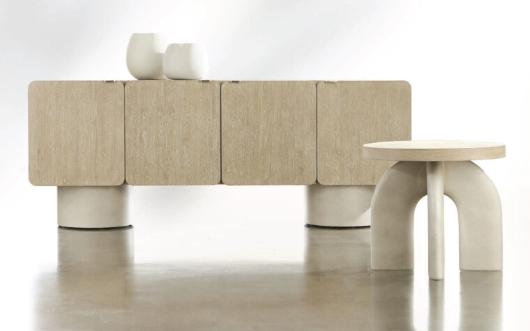 Antibes Contemporary Side Table in contemporary living space