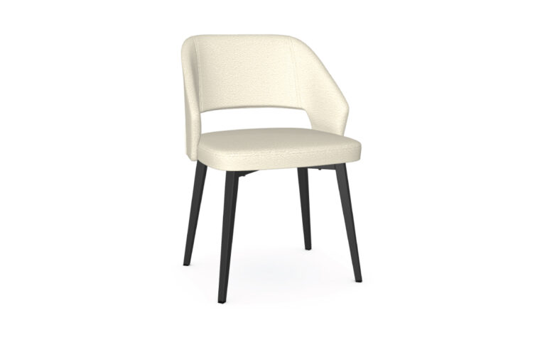Customizable fabric dining chairs from Amisco, made in Canada