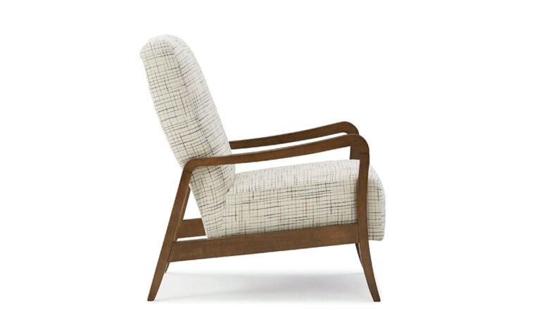 Rybe mid century modern Accent Chair with solid wood arms from Best Home Furnishings