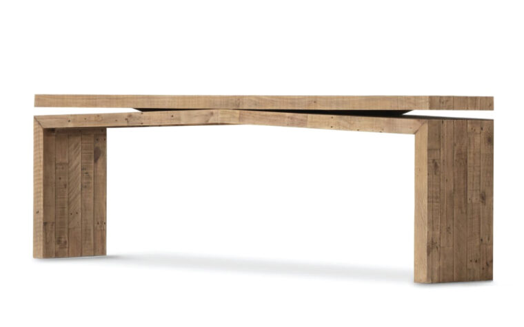 contemporary wood console table from Four Hands