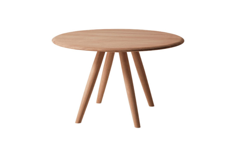 Bertanie Urban dining table in white oak in a round option