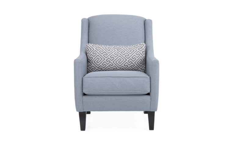 Transitional fabric accent chair