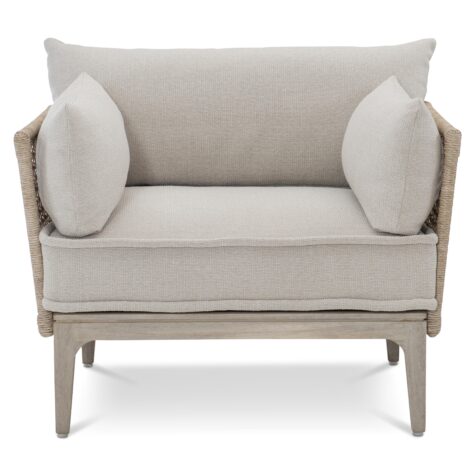front view of the catalonia outdoor chair by bernhardt