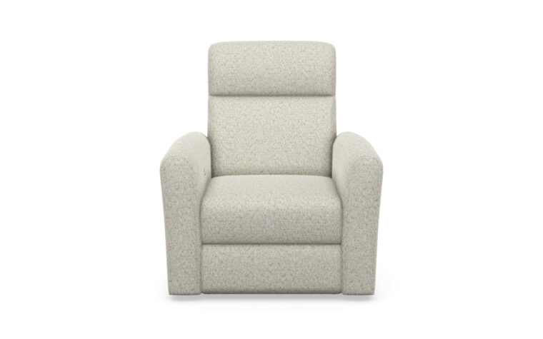 elran customizable 7000 recliner chair in a white fabric