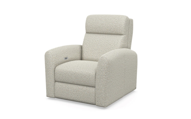 elran customizable 7000 reclining chair from a side angle with power or manual