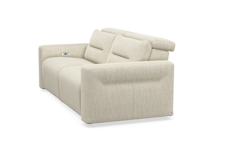 side view of the hudson custom sofa by elran with a small tuft on the arm