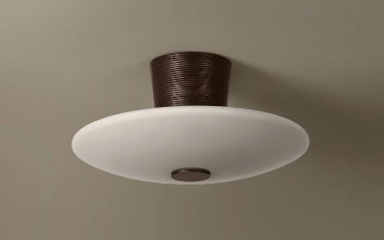 modern flush mount ceiling light with oil rubbed bronze finish