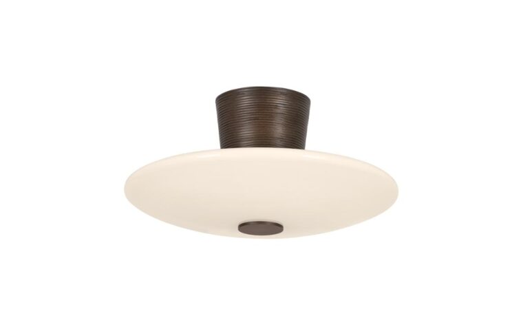 contemporary flush mount ceiling light with oil rubbed bronze finish