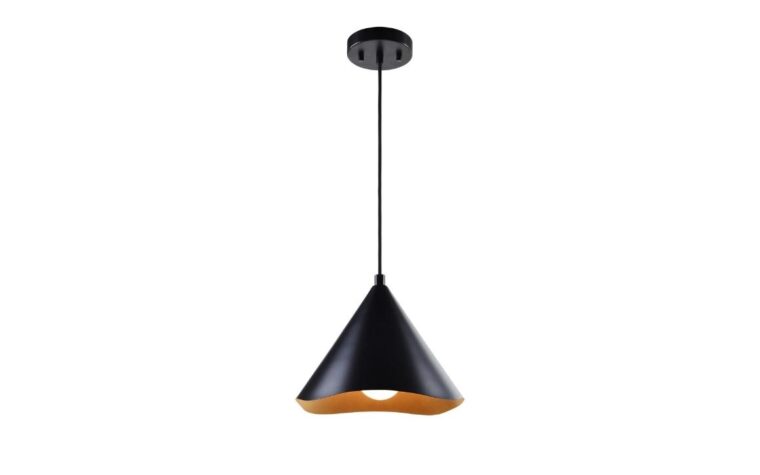 modern black and gold pendant