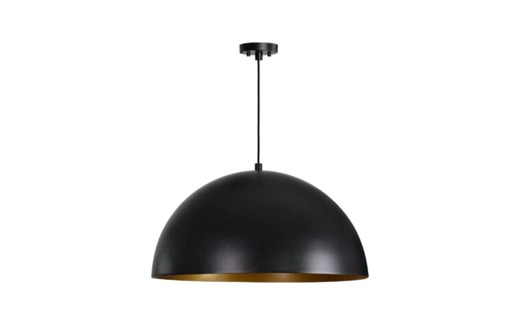 black and bronze large pendant light