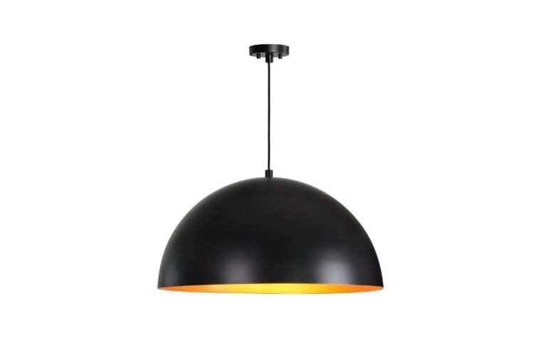 black and gold large pendant light