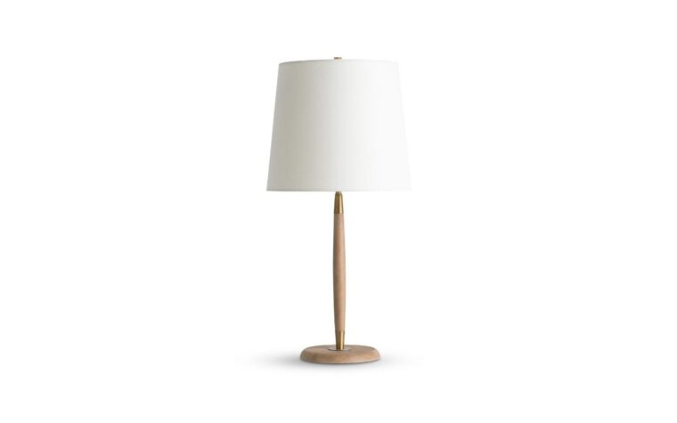 a small mid century modern table lamp