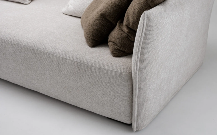 Le Savoie Contemporary Fabric Sectional arm and seat detail rom Trica