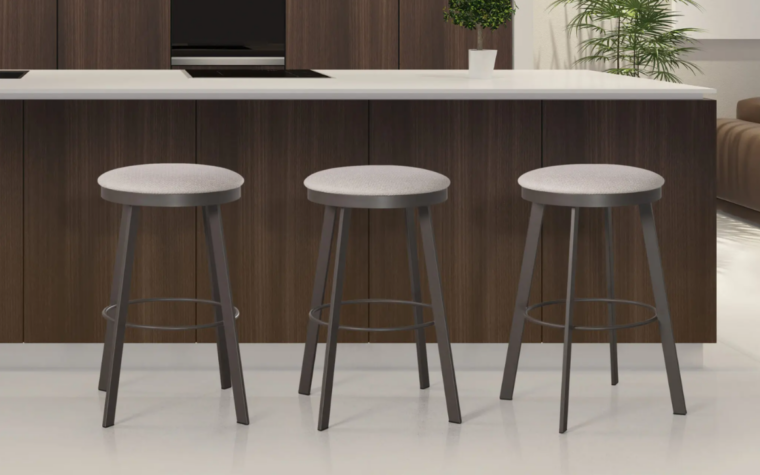 Customizable swivel stool for kitchen made in Canada by Trica