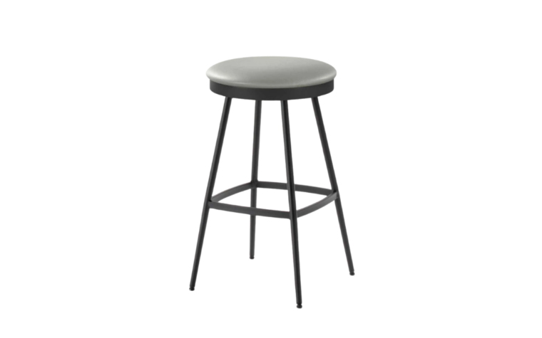 Customizable swivel stool with rounded legs made in Canada by Trica
