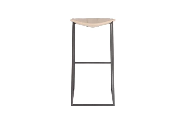 Bocca backless stool with metal frame by Trica