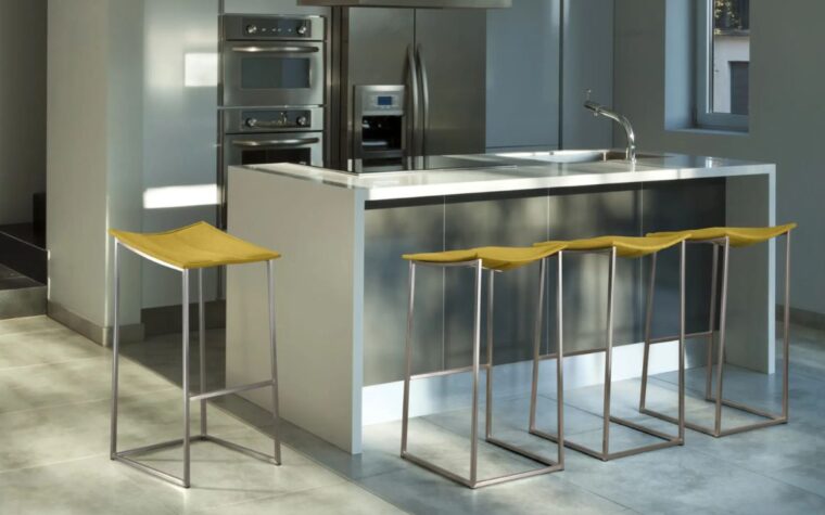Bocca backless kitchen stools by Trica