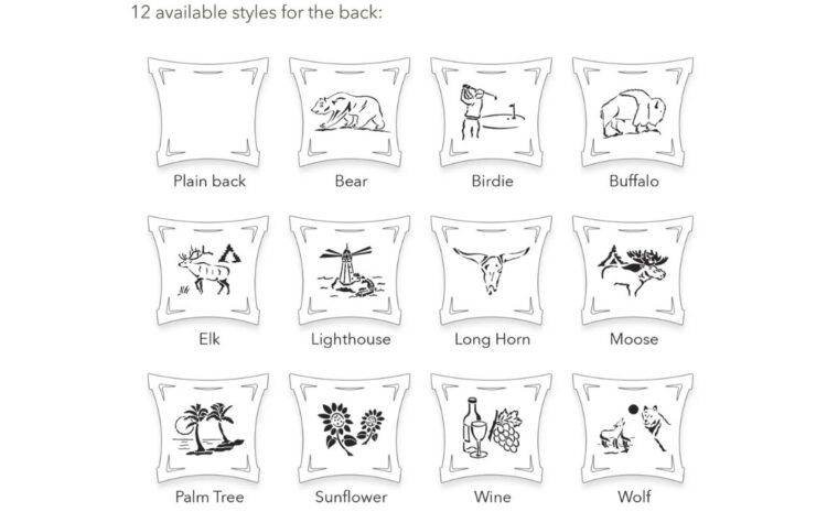 Creation Stool by Trica engraving style options