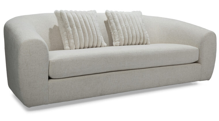 Contemporary Curved Rounded Back Sofa