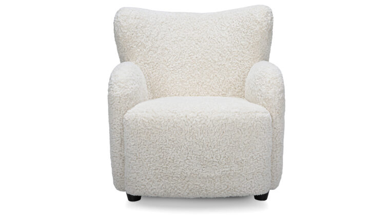 Curved Wingback Chair with curved arms and back