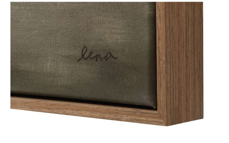 a detailed view of the frame of the renwil thyme wall art