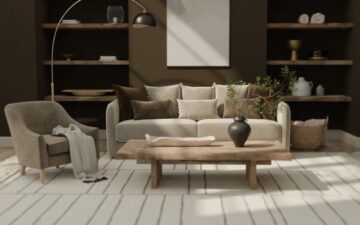 Hepburn contemporary sofa in a contemporary living space
